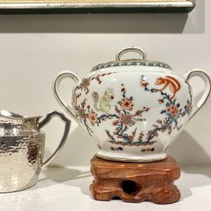 Vintage handpainted Paris artisan Chinoiserie bowl